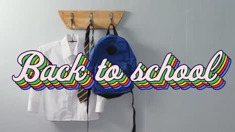 Digital-animation-video-of-back-to-school-text-against-school-uniform