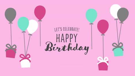 Animation-Des-Texts-„Alles-Gute-Zum-Geburtstag-Feiern“-Und-Mehrerer-Schwebender-Luftballons-Und-Geburtstagsgeschenke