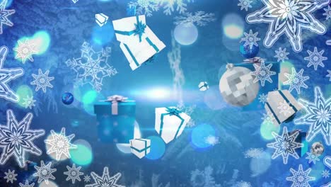 Animation-of-multiple-snowflakes-falling