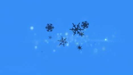 Digitale-Animation-Von-Schneeflocken
