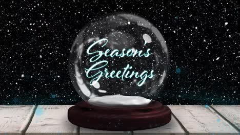 Digital-animation-of-snow-falling-over-and-shooting-star-spinning-around-season-greetings-text-in-sn