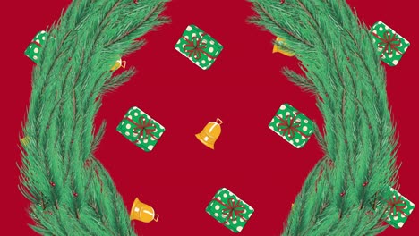 Animation-of-christmas-fir-tree-decoration