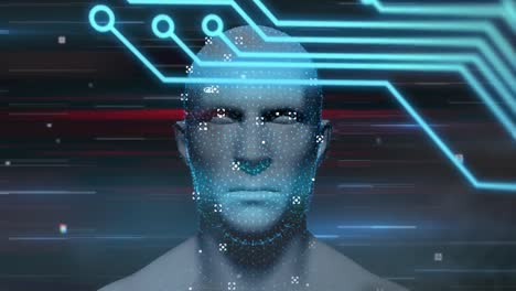 Animation-of-human-head-with-digital-interface-data-processing