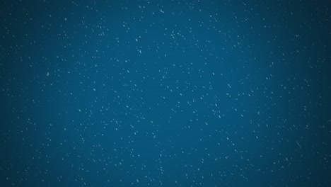 Animation-of-winter-scenery-with-snow-falling-on-blue-background
