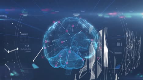 Animation-of-glowing-human-brain-with-digital-interface-data-processing