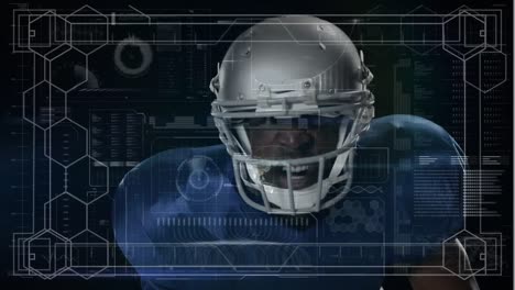 Animation-Der-Digitalen-Datenverarbeitung-über-Dem-Porträt-Eines-American-Football-Spielers