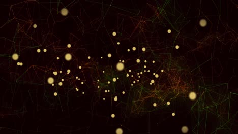 Animation-of-network-of-connections-with-glowing-bitcoin-and-american-dollar-symbols