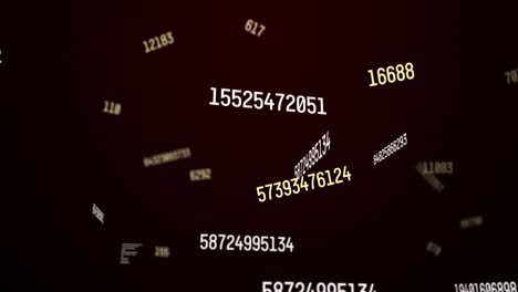 Digitale-Animation-Sich-ändernder-Zahlen-Und-Datenverarbeitung-Vor-Braunem-Hintergrund