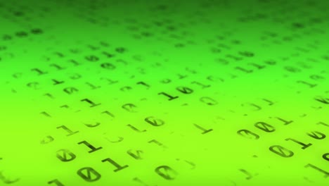 Digital-animation-of-binary-coding-data-processing-against-neon-green-background