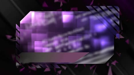 Animation-Der-Datenverarbeitung-über-Flackerndem-Violettem-Bildschirm-Auf-Grauem-Hintergrund
