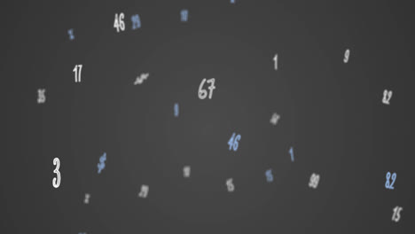Digital-animation-of-multiple-numbers-floating-and-moving-against-grey-background