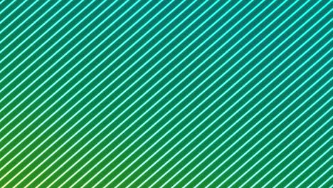 Animation-of-glowing-neon-green-diagonal-lines-on-black-background
