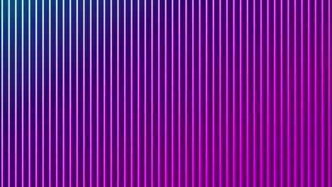 Animation-of-glowing-vertical-neon-pink-to-blue-lines-on-black-background