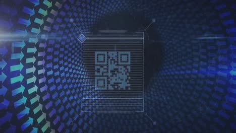 Animation-of-qr-code-over-rows-of-arrows