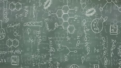 Animation-of-mathematical-and-scientific-drawings-and-formulae-on-blackboard