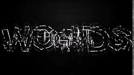 Animation-of-word-fight-with-glitch-flickering-on-black-background