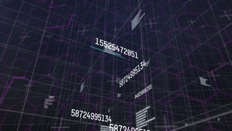 Animation-of-numbers-changing-over-grid-in-background