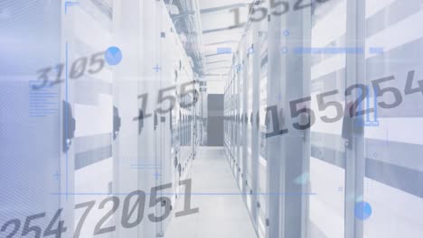 Digital-composite-video-of-multiple-changing-numbers-against-empty-server-room