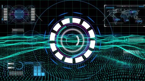 Runder-Neonscanner-Gegen-Digitale-Welle-über-Digitale-Schnittstelle-Mit-Datenverarbeitung