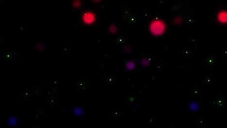 Animation-Leuchtender-Neondreiecke-über-Lichtspuren-Und-Flecken-Im-Hintergrund