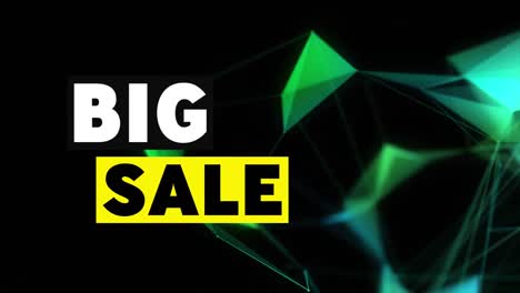 Animation-of-big-sale-text-over-green-shape-moving-and-changing