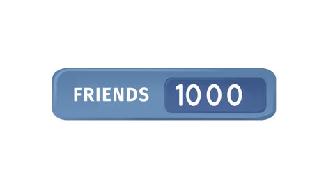 Animation-of-numbers-changing-and-friends-text-in-blue-banner-on-white-background