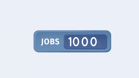 Animation-of-numbers-changing-and-jobs-text-in-blue-banner-over-white-background