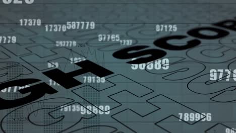 Digital-animation-of-multiple-changing-numbers-against-high-score-text-on-grey-background