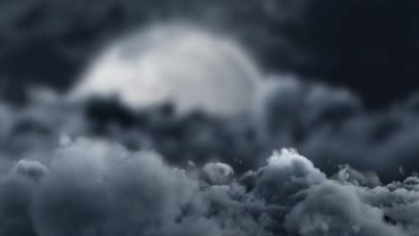 Digital-animation-of-dark-clouds-against-moon-in-night-sky