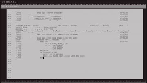 Animation-of-data-processing-on-grey-computer-screen