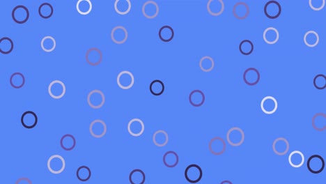 Digital-animation-of-multiple-grey-circular-shapes-against-blue-background