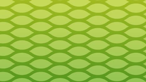 Digital-animation-of-oval-shapes-moving-in-seamless-pattern-against-green-background