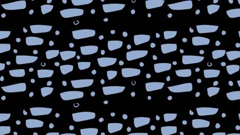 Animación-Digital-De-Múltiples-Formas-Abstractas-Azules-Moviéndose-Sobre-Fondo-Negro