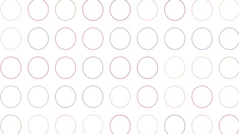Digital-animation-of-multiple-colorful-circular-shapes-against-white-background