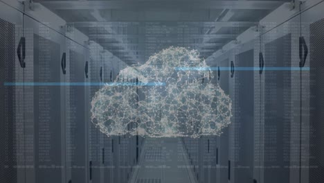 Wolke-Aus-Netzwerk-Von-Verbindungen-Und-Datenverarbeitung-Vor-Leerem-Serverraum