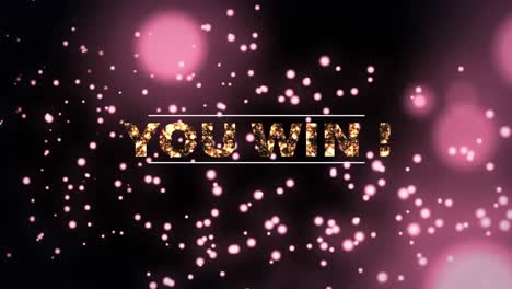 Digitale-Animation-Von-„You-Win“-Text-über-Lichtflecken-Vor-Rosa-Hintergrund