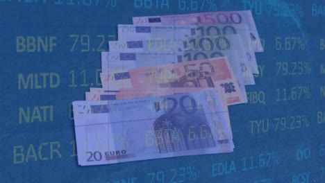 Animation-of-financial-data-processing-over-euro-currency-bills