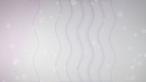 Animation-Digitaler-Symbole-Auf-Wellenförmigem-Weißem-Hintergrund