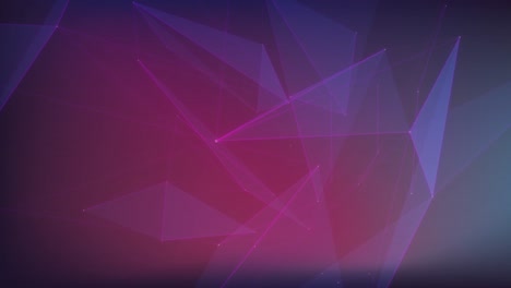 Animation-of-network-of-connections-spinning-over-pink-to-purple-background
