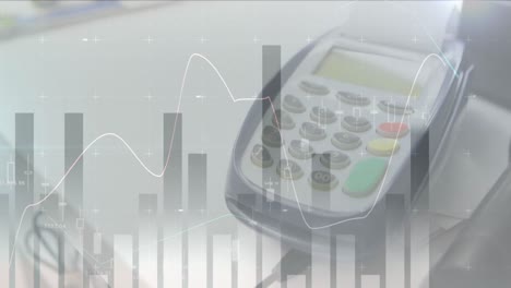 Animation-of-financial-data-processing-over-payment-terminal
