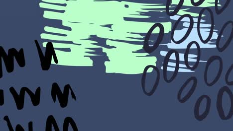 Animation-Von-Wow-Text-Auf-Retro-Sprechblase-über-Mehrfarbigen-Kringeln-Auf-Blauem-Hintergrund