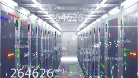 Animation-of-scientific-data-processing-over-server-room