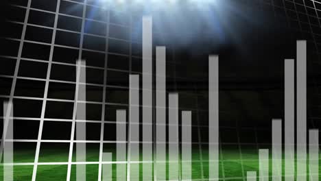 Animation-of-statistics-over-empty-stands-in-sports-stadium