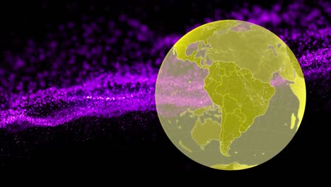 Animation-Des-Globus-Mit-Leuchtend-Violettem-Netzwerk-Von-Verbindungen