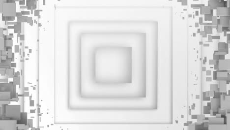 Animation-of-grey-3d-blocks-revealing-white-squares