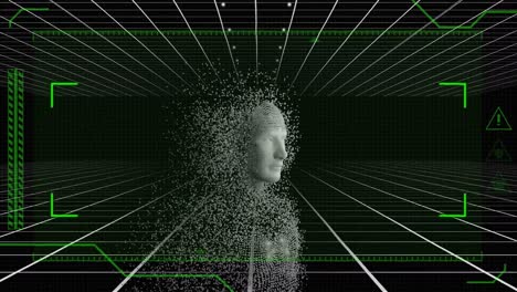 Animation-of-human-bust-formed-with-grey-particles-with-digital-screen