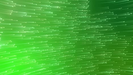 Digital-animation-of-glowing-light-trails-moving-in-circular-motion-against-green-background
