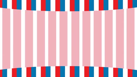 Animation-of-white,-blue-and-red-stripes-of-american-flag-with-copy-space-background