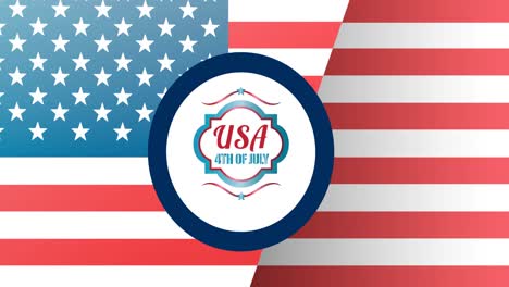 Animation-Des-Textes-„USA-4.-Juli“-über-Der-Amerikanischen-Flagge