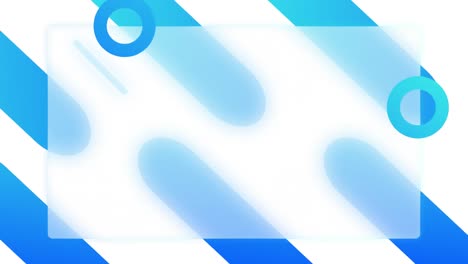 Animation-Beweglicher-Blauer-Kapseln-Und-Kreise-Mit-Transparentem-Bildschirm-Auf-Weißem-Hintergrund